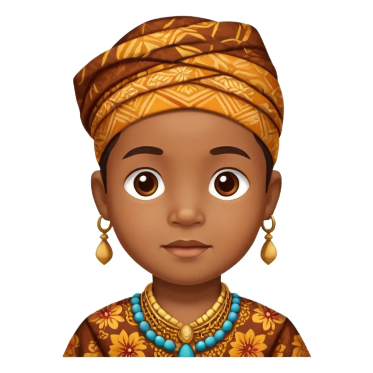 Indonesian child wearing traditional batik clothing sticker