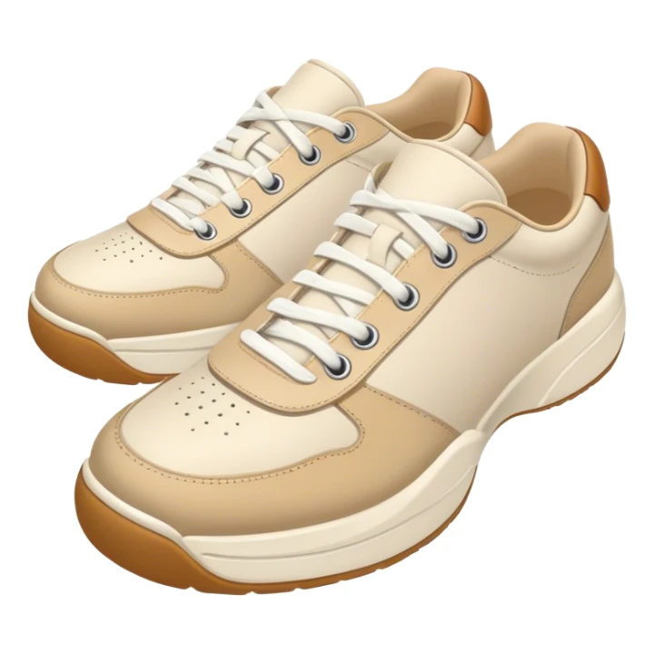 beige and white chunky tennis shoes sticker