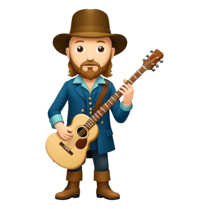 Jethro Tull (Band): A legendary British progressive rock band led by Ian Anderson, named after the 18th-century agriculturist. jethro holds an elecric guitar sticker