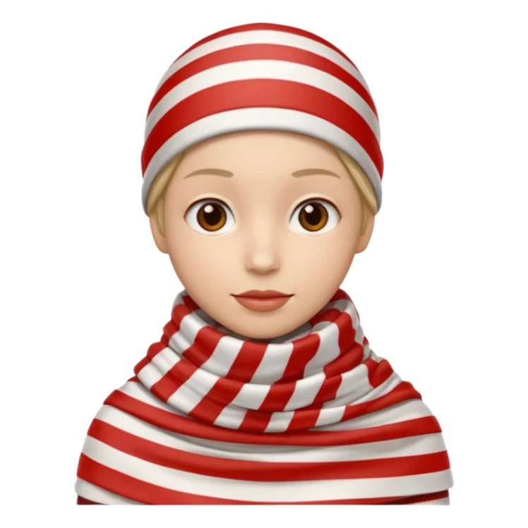 Character with striped Scarf sticker