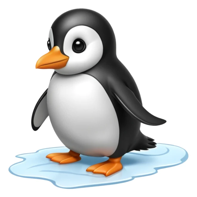 penguin skidding sticker