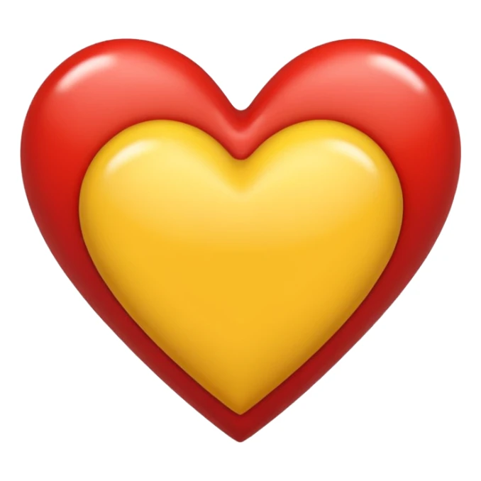 red white and yellow heart emojis, create combo emoji sticker