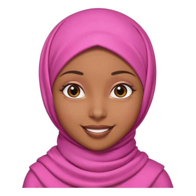 Brownskin black girl with pink hijab sticker