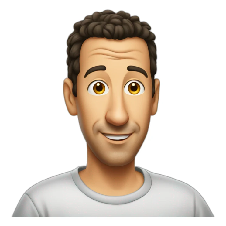 actor adam sandler cartoon wearing tee sticker