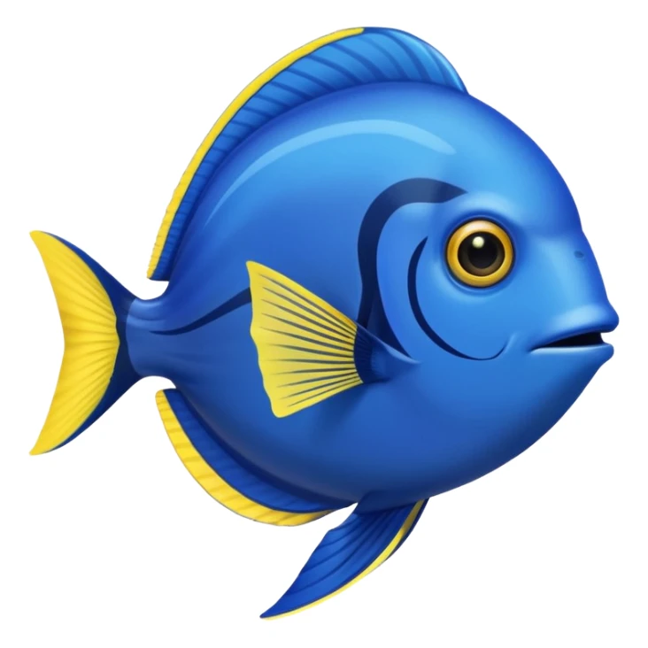 blue tang fish in aquarium sticker