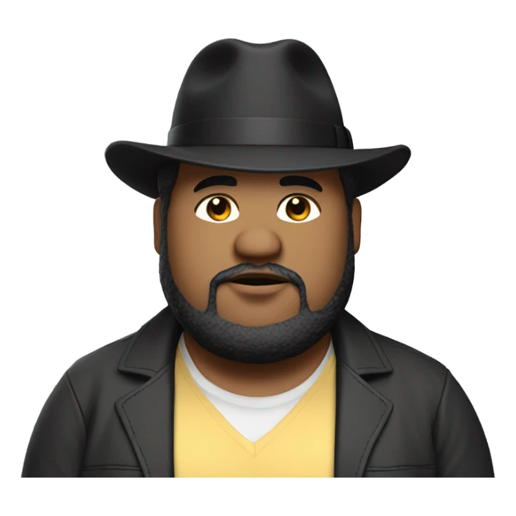 fat man with black hair a fedora and a neck beard (super ugly) sticker