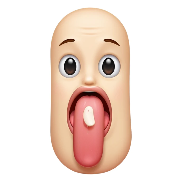 finger with tongue sticking out  sticker