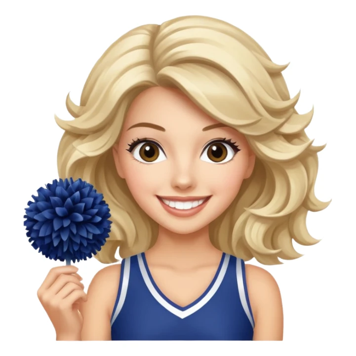 dallas cowboys cheerleader pom pom sticker