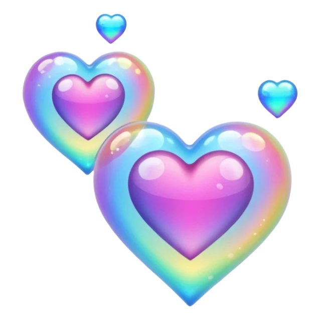 trail of bubbles no faces in heart  sticker