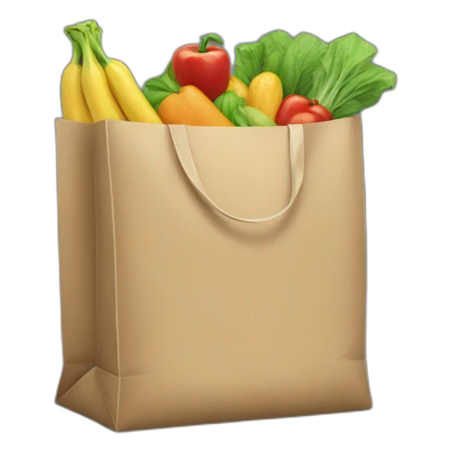 Bag of groceries sticker