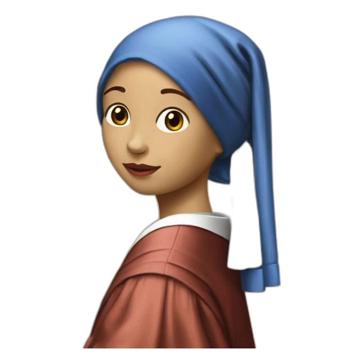 jeune fille à la perle vermeer sticker