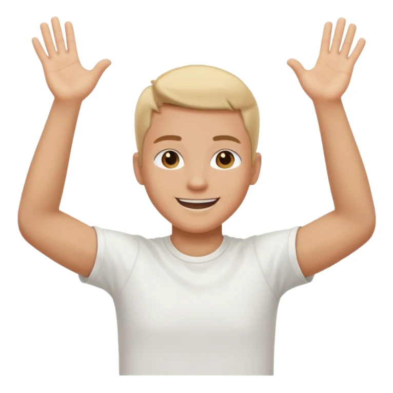 person raising both arms spread further apart sticker