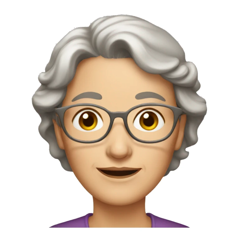 Older lady with brown hair sticker