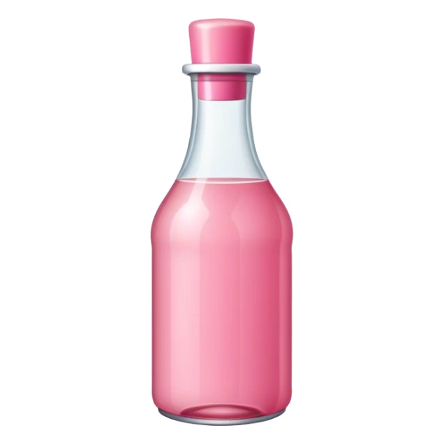 Pink bottle sitting on the countertop sticker
