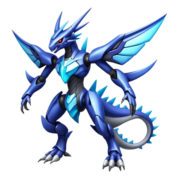  Cool Edgy Shiny Godly Ethereal Digimon-Genesect-Dialga-hybrid full body sticker