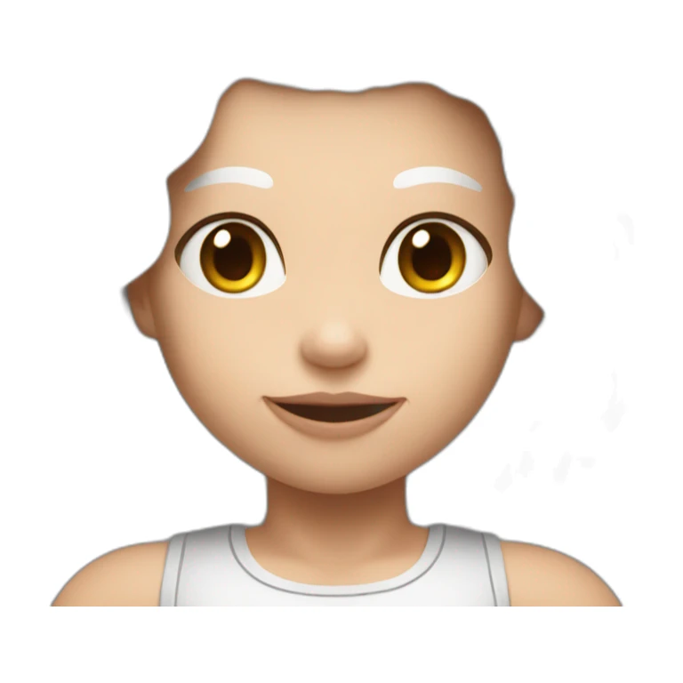 white big muscle girl sticker