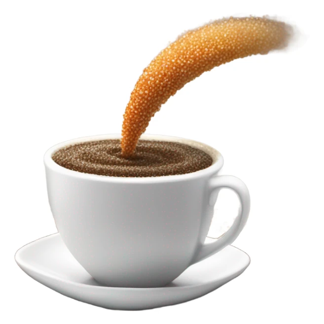 Salt going inside a coffee (illusion of a salt cafe) sticker