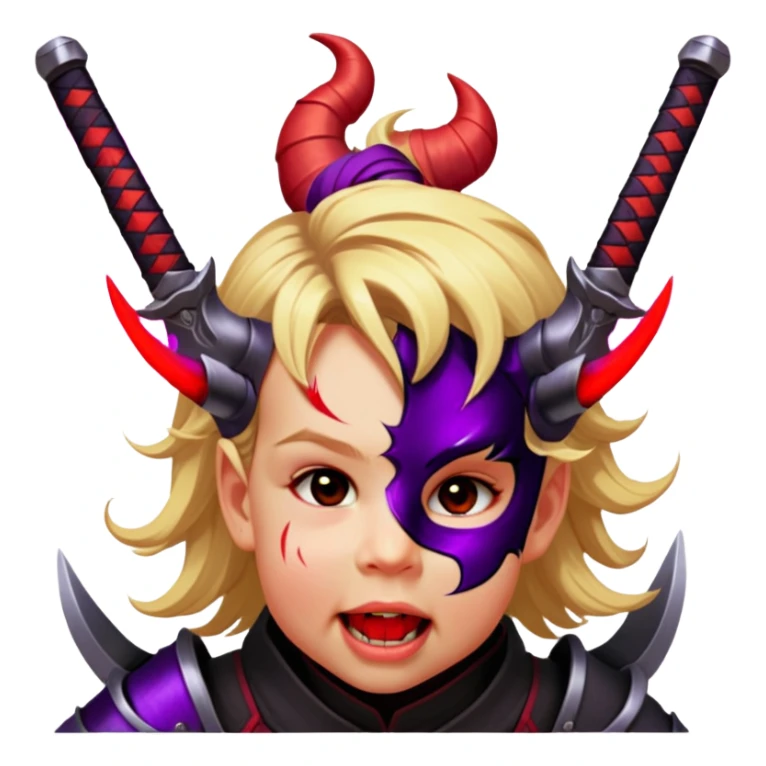 Demon-Horned Warrior sticker