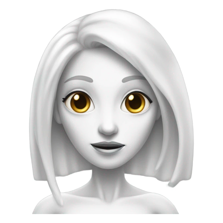 a white alien woman full body sticker