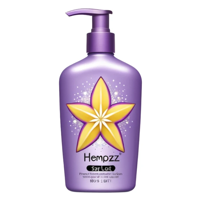 Hyperrealism bottle pale purple iridescent Hempz NEW Star Dust Body Lotion, Iridescent Glow Shimmer, Passionfruit and Wild Orchid, Hydrating and Nourishing Moisturizer sticker