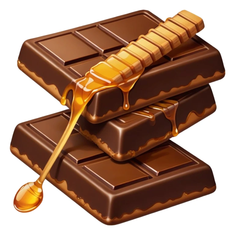 chocolate bar with honey on top sticker