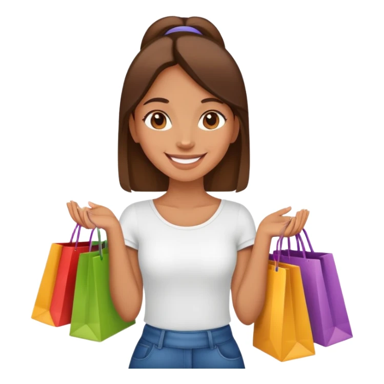 Shopping girl sticker