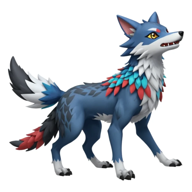 Fionbri-Vernid-Trico-Nargacuga-Wolf-Link-Silvally-fusion, full body sticker