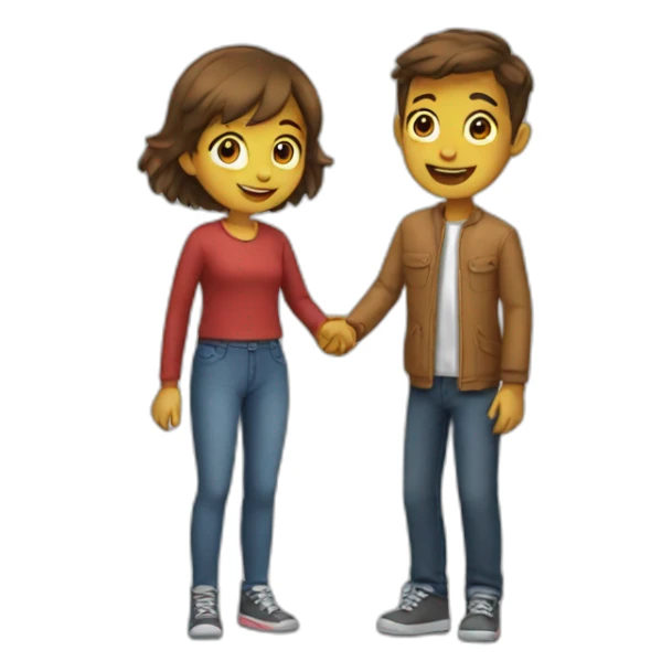 Boy saying hi to a girl  sticker