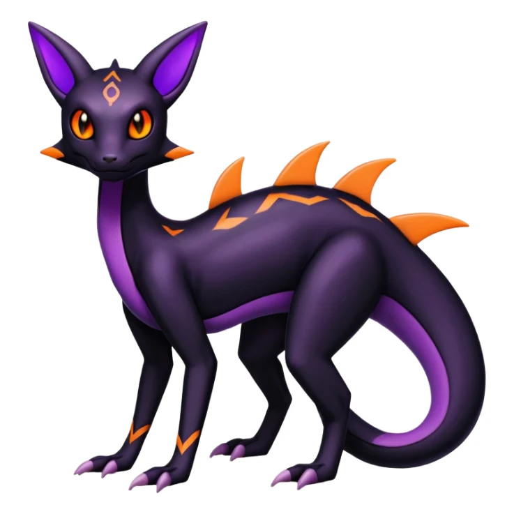 Salazzle-Salandit-Umbreon-Fakémon-hybrid-creature (full body)  sticker