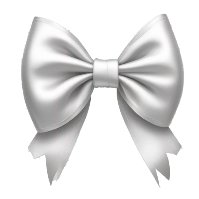 white satin bow sticker