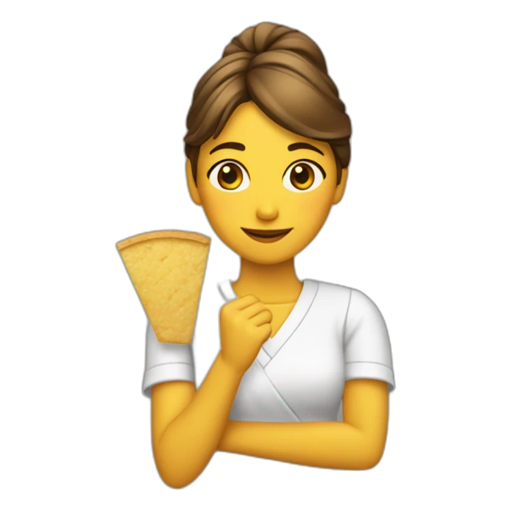 chica con abanico en la mano sticker