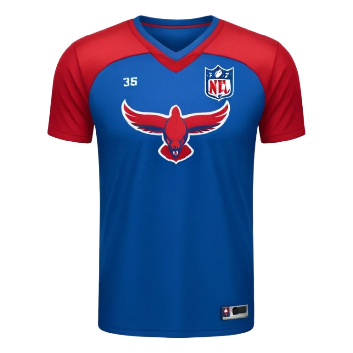 shirt nfl blue (#00A3E0) and red (#F9423A) sticker