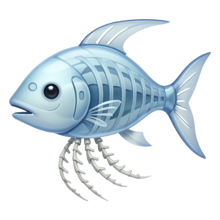 fish bones sticker