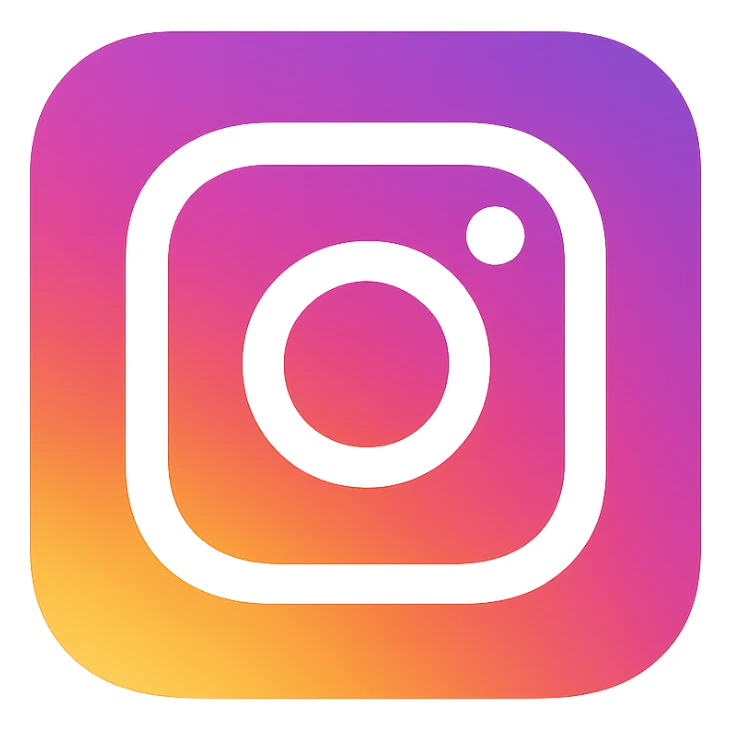 instagram logo, modern, flat, bold vibrant colors, color icon style sticker