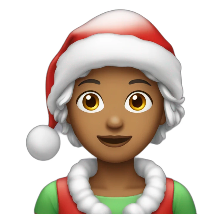 christmas girl from laptop sticker