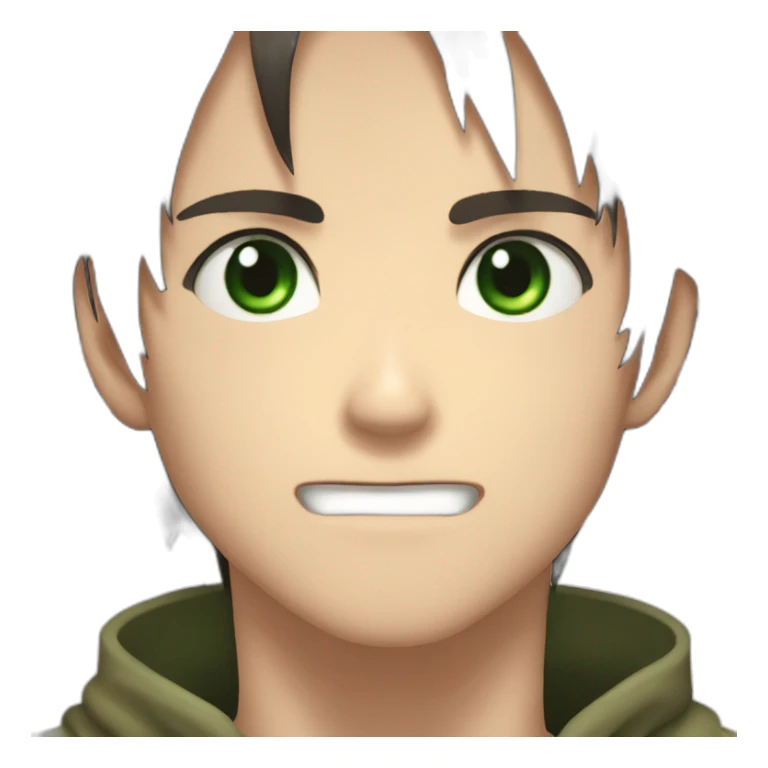 eren yeager, human with scar, green eyes  sticker