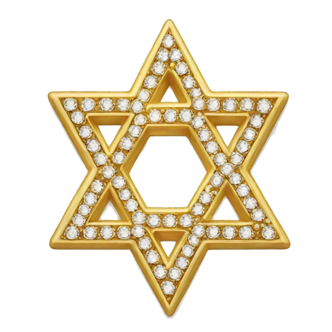 Rhinestone star of David sticker
