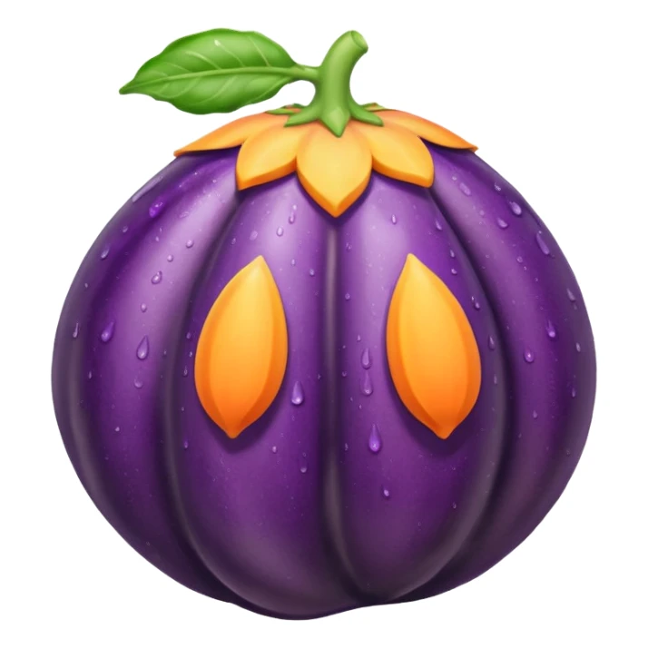 Eggplant and peach wet sticker
