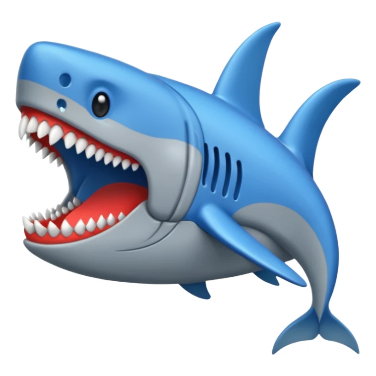 tiburon con zapatos azules sticker