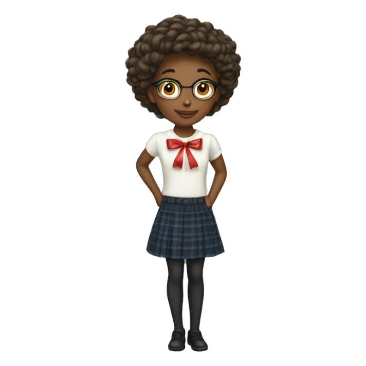 Preppy girl on Christmas  sticker