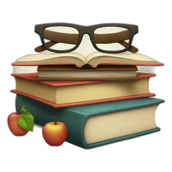 specs on top of books sticker