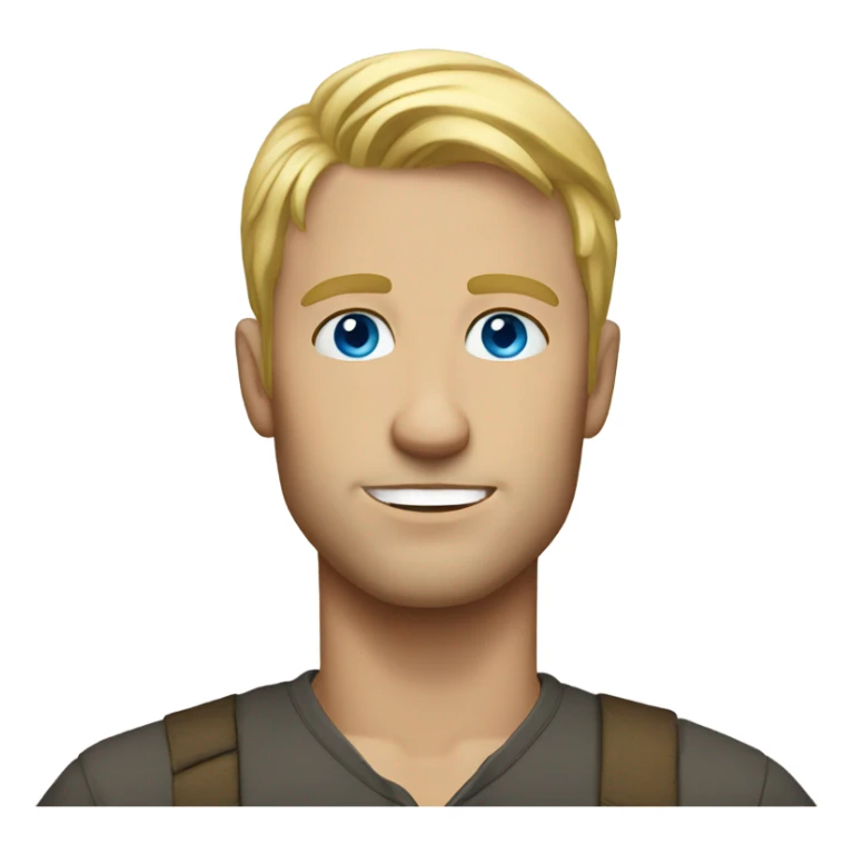 blonde man blue eyed sticker