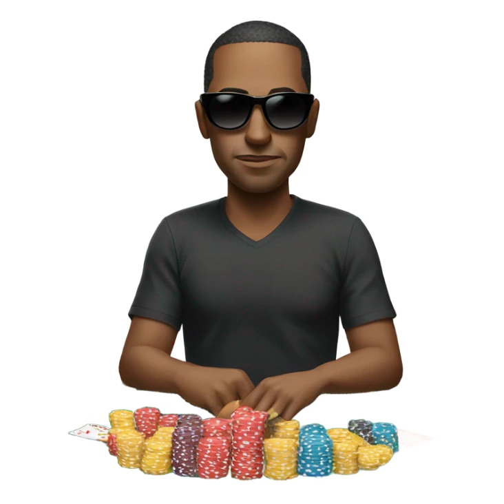 Poker players in sunglasses sticker