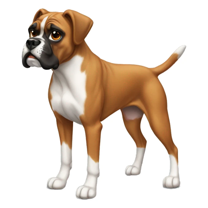 Boxer dog sticker