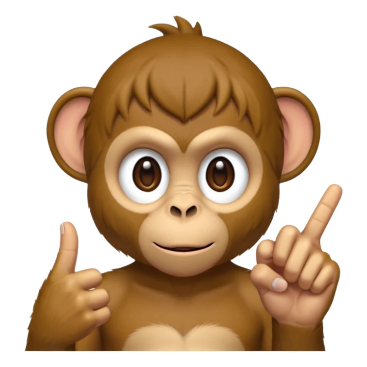 Monkey showing middle finger an saya fuck off in anime style sticker