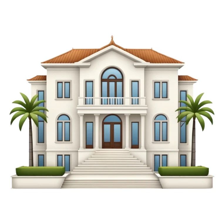 white 3 floor modern luxurious villa sticker