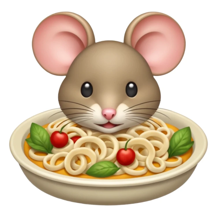 Mouse fertada dish of food sticker