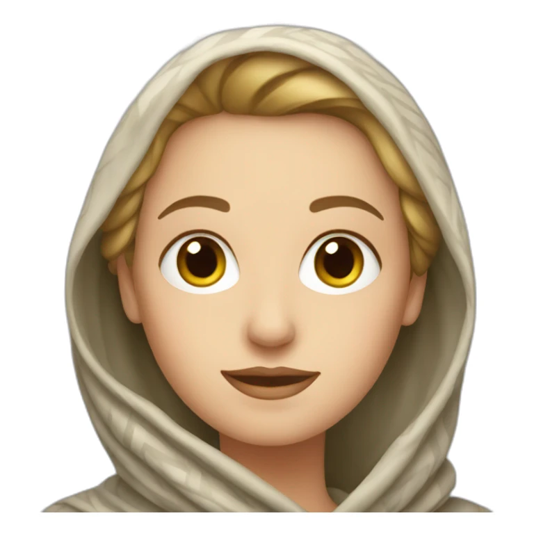 a white woman in a shawl sticker