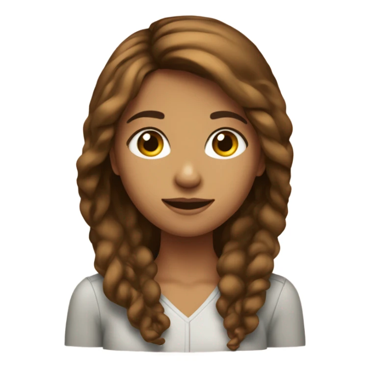 Une fille aux cheveux longs bruns sticker