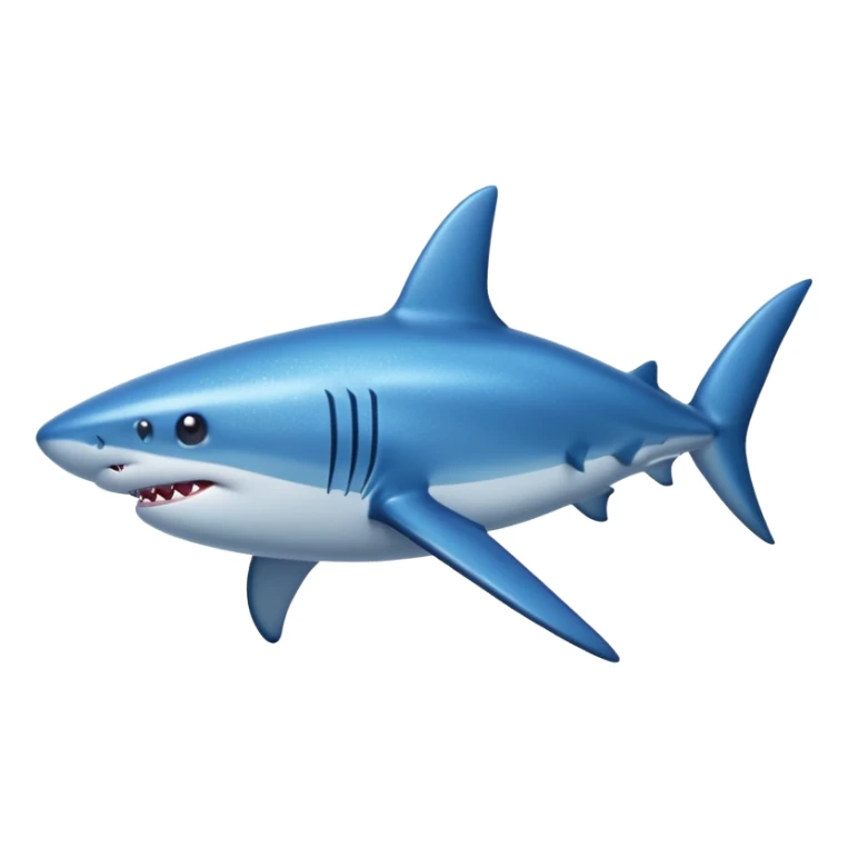 glitter azul-marinho tubarão sticker